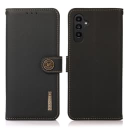 SKALO KHAZNEH Aitoa Nahkaa Premium Lompakkokotelo sopii Samsung Galaxy S26 FE - Musta