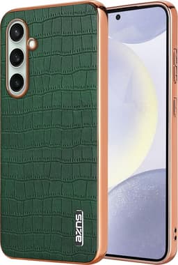 SKALO AZNS Krokotiili Kultareuna Suojakuori sopii Samsung Galaxy S26 FE - Vihreä