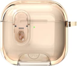 SKALO Läpinäkyvä TPU-hybridi Kotelo sopii AirPods 4 - Kulta