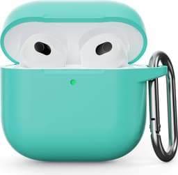 SKALO Erittäin Ohut Silikoni Kotelo sopii AirPods 5 - Turkoosi