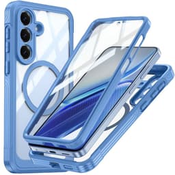 SKALO Shockproof Clear Hybrid+Näytönsuoja Suojakuori sopii Samsung Galaxy S26 FE - Sininen