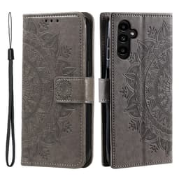 SKALO Mandala Lompakkokotelo sopii Samsung Galaxy S26 FE - Harmaa