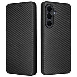 SKALO Carbon Fiber Lompakkokotelo sopii Samsung Galaxy S26 FE - Musta