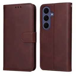 SKALO PU-nahka Lompakkokotelo sopii Samsung Galaxy S26 FE - Ruskea
