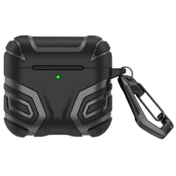 SKALO Shockproof Armor TPU karabiinihaalla Kotelo sopii AirPods 5 - Musta