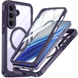 SKALO Shockproof Clear Hybrid+Näytönsuoja Suojakuori sopii Samsung Galaxy S26 FE - Violetti
