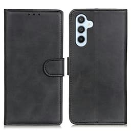 SKALO PU-Nahka Lompakkokotelo sopii Samsung Galaxy S26 FE - Musta