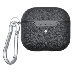 SKALO Litchi Kotelo karabiinihakalla sopii AirPods 5 - Musta