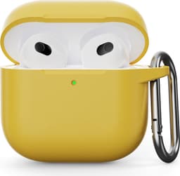 SKALO Erittäin Ohut Silikoni Kotelo sopii AirPods 5 - Keltainen