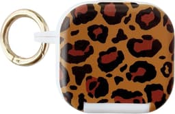 SKALO Leopardi Kotelo meikkipeilillä/Telineellä sopii AirPods 4 - Valkoinen