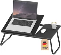 Utfällbart och höj- och sänkbart laptopbord (Svart)