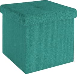 Taitettava Jakkara 38x38x38 cm Jalkatuki (turkoosi)
