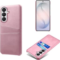 SKALO PU-Nahkainen Kortholderi Suojakuori sopii Samsung Galaxy S26 FE - Ruusukulta