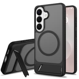 SKALO Skin-touch Kickstand Suojakuori sopii Samsung Galaxy S25 FE - Musta