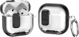 SKALO Hybridi värillisellä reunalla Kotelo sopii AirPods 4 - Musta