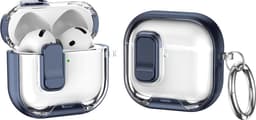 SKALO Hybridi värillisellä reunalla Kotelo sopii AirPods 5 - Tummansininen