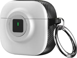 SKALO Carbon Fiber Kameran Kotelo Kotelo sopii AirPods 5 - Valkoinen
