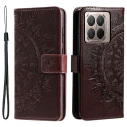 SKALO Mandala Lompakkokotelo sopii Samsung Galaxy S26 FE - Ruskea