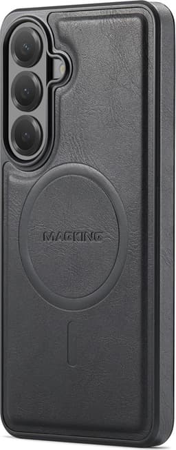 SKALO MAGKING K1 Premium PU-Nahka Hybrid Suojakuori sopii Samsung Galaxy S26 FE - Musta