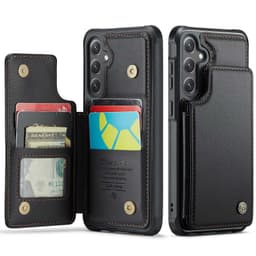 CaseMe C22 Series Suojakuori+Lompakko sopii Samsung Galaxy S25 FE - Musta