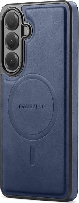 SKALO MAGKING K1 Premium PU-Nahka Hybrid Suojakuori sopii Samsung Galaxy S26 FE - Sininen