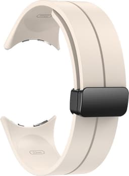 SKALO Silikoniranneke metallisolki sopii Google Pixel Watch 5 41mm - Valkoinen