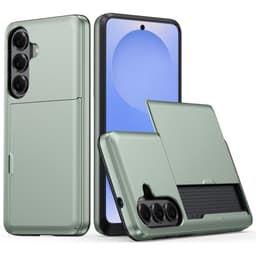 SKALO Armor Korttikotelo Suojakuori sopii Samsung Galaxy S26 FE - Vihreä