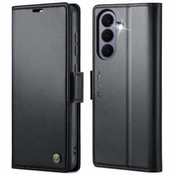 CaseMe 023 Series PU-Läder Lompakkokotelo sopii Samsung Galaxy S26 FE - Musta