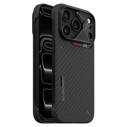AULUMU Aramid Fiber Suojakuori sopii iPhone 17 Pro - Musta