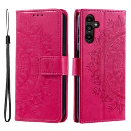 SKALO Mandala Lompakkokotelo sopii Samsung Galaxy S26 FE - Cerise