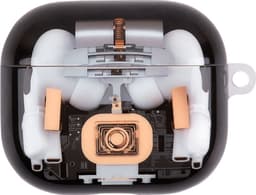 SKALO Mechanical Structure TPU Kotelo sopii AirPods 4 - Musta