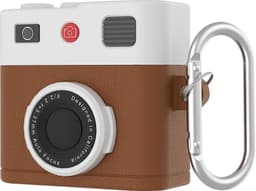 SKALO Retro Kameradesign Kotelo sopii AirPods 5 - Ruskea