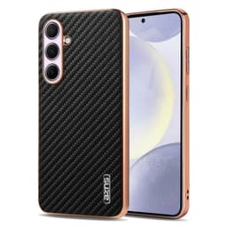 SKALO AZNS Carbon Fiber Kultareuna Suojakuori sopii Samsung Galaxy S26 FE - Musta
