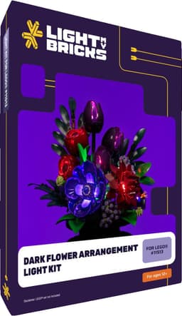 Light My Bricks Dark Flower Arrangement valosetti 11513