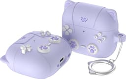 SKALO Cute Cat Controller Kotelo sopii AirPods 5 - Violetti