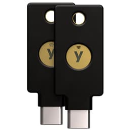 Yubico YubiKey 5C NFC Turva-avain 2-pakkaus Musta