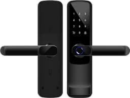 Tuya WiFi Smart Dörrlås - Svart Aluminiumlegering Fingeravtryck & Appkontroll