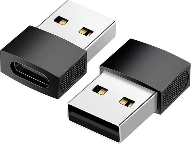NÖRDIC USB C till OTG USB A mini adapter metal svart