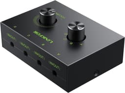NÖRDIC 3,5mm Stereo Switch 4-portar med volymknapp