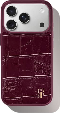 Vegan Leather Case MagSafe iPhone 17 Pro / 18 Pro Fine Wine Croco