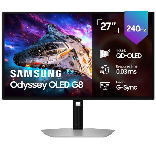 Samsung Odyssey G8 G80SH 27/UHD/OLED/240Hz/0,03ms gaming-skærm