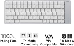 Lofree Flow 2 84 trådløst tastatur (Kailh Void Silent/Hvit)