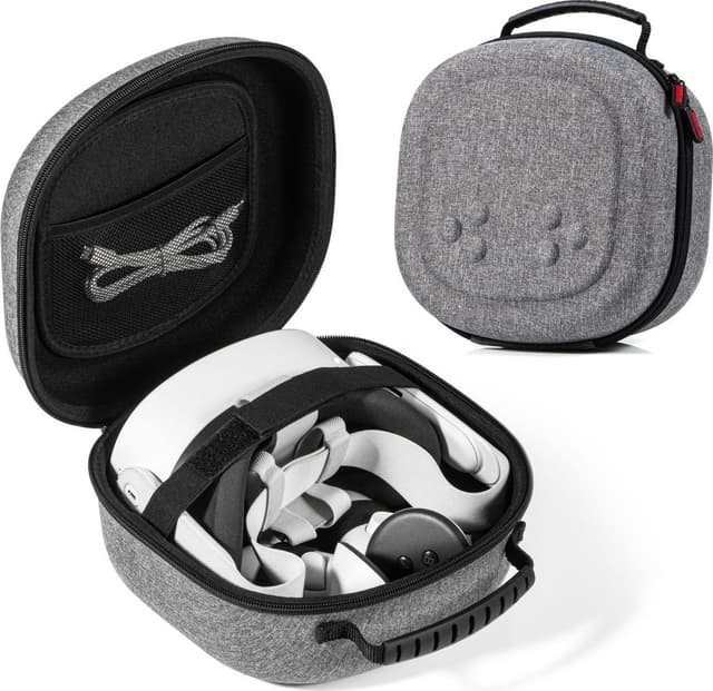 META QUEST 3 FÖRVARINGSVÄSKA - VR-HEADSET FÖR QUEST 3S/3/2 & VISION PRO - GRÅ