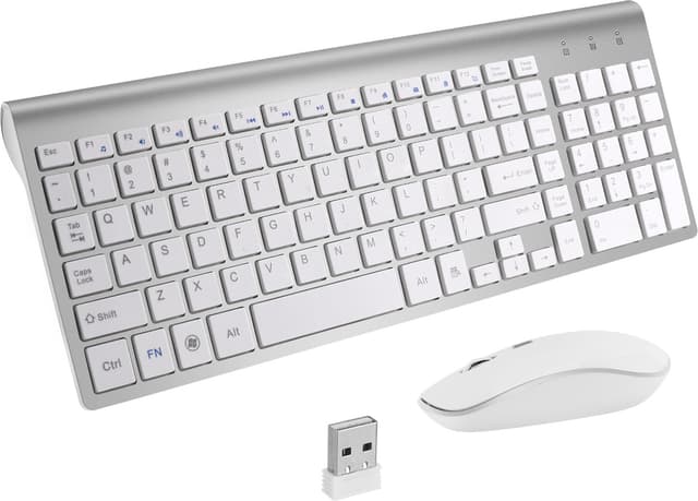 Trådlöst tangentbord och mus-combo Silver