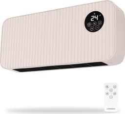 VONROC Radiator - 2000W | WiFi | Stilren vægmonteret | Termostat 5-35°C | ECO | Fjernbetjening | Beige