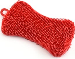 Silikonborste för disk, mångsidig köksborste, 1 st Red