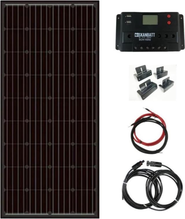 SKANBATT Solcellepakke HYTTE - Mini - 12V - 80W