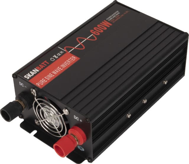 SKANBATT Inverter 12V 600W (1200W) Slim Ren Sinus Rev.2