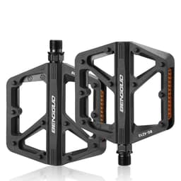Mountainbike Nylonpedaler – Bred plattform, 10 dubbar, reflex Black
