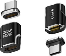 Magnetisk USB-C-adapter 240W PD, 80Gbps USB4 og 8K for bærbar Black